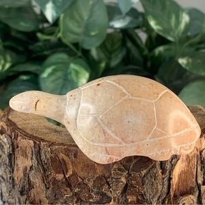 Kisii Soapstone Carved TURTLE Figurine Stone Reptile Carving Animal Figure 3.3"